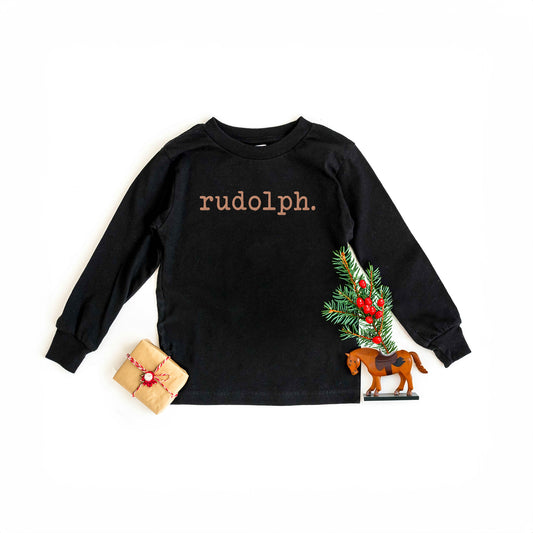 Rudolph Puff Print | Youth Graphic Long Sleeve Tee