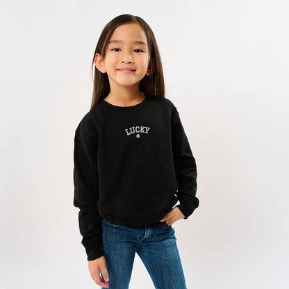 Embroidered Lucky Clover | Youth Ultra-Soft Graphic Sweatshirt