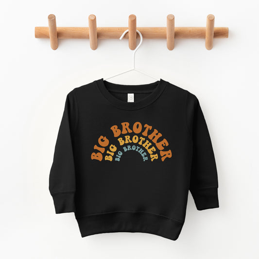 Big Brother Stacked Curved | Toddler Graphic Sweatshirt