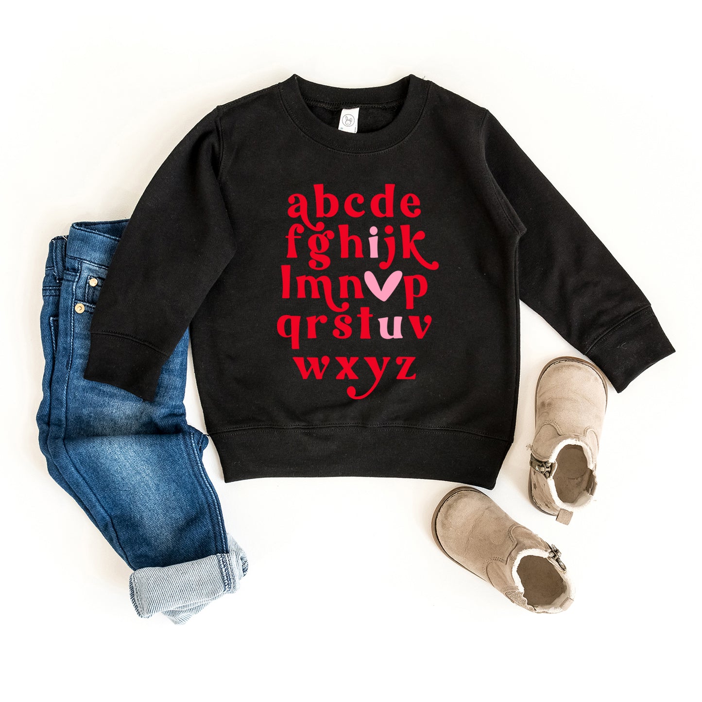 Vday Alphabet | Toddler Graphic Sweatshirt