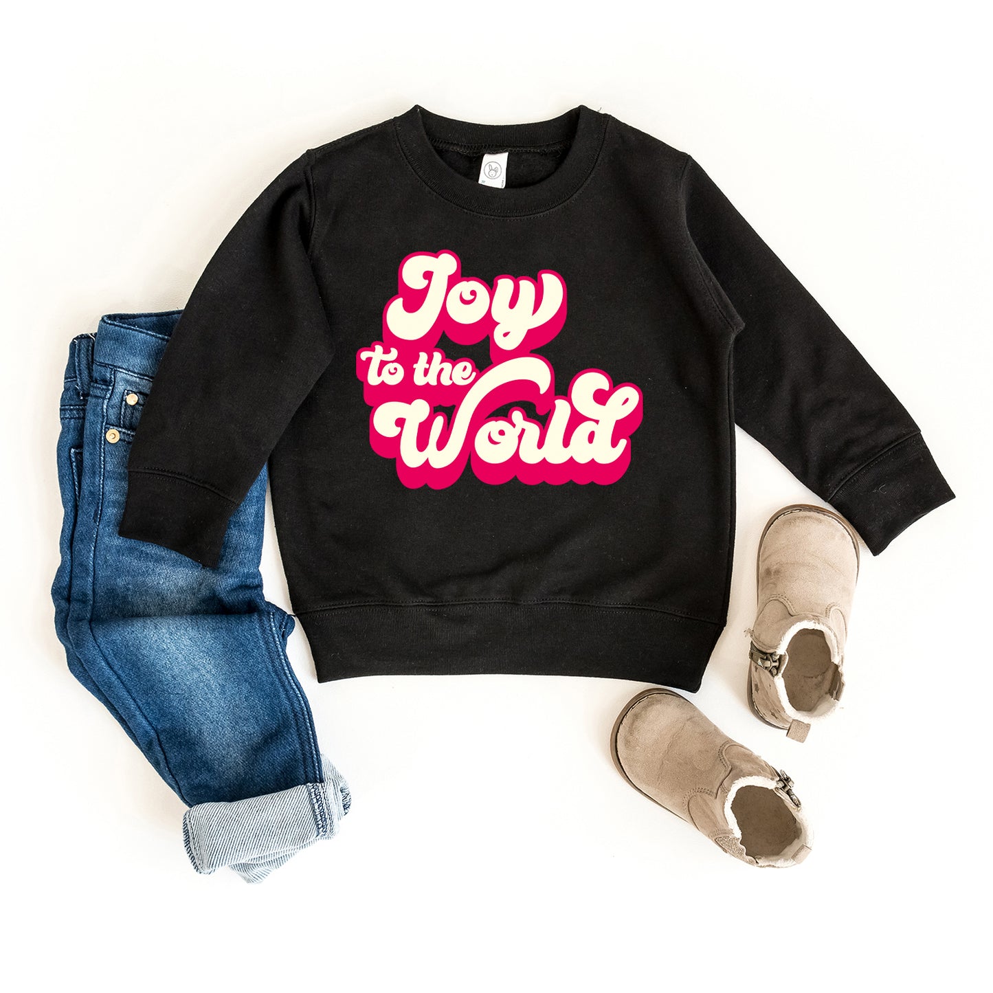 Retro Joy To The World | Toddler Graphic Sweatshirt