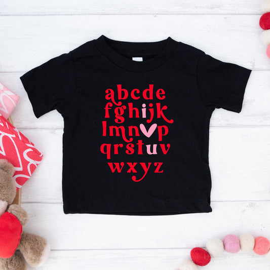 Vday Alphabet | Youth Graphic Short Sleeve Tee