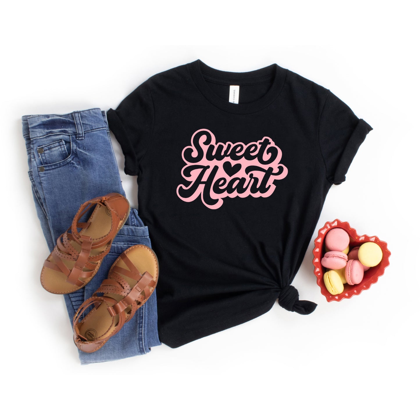 Sweet Heart With Heart | Youth Graphic Short Sleeve Tee