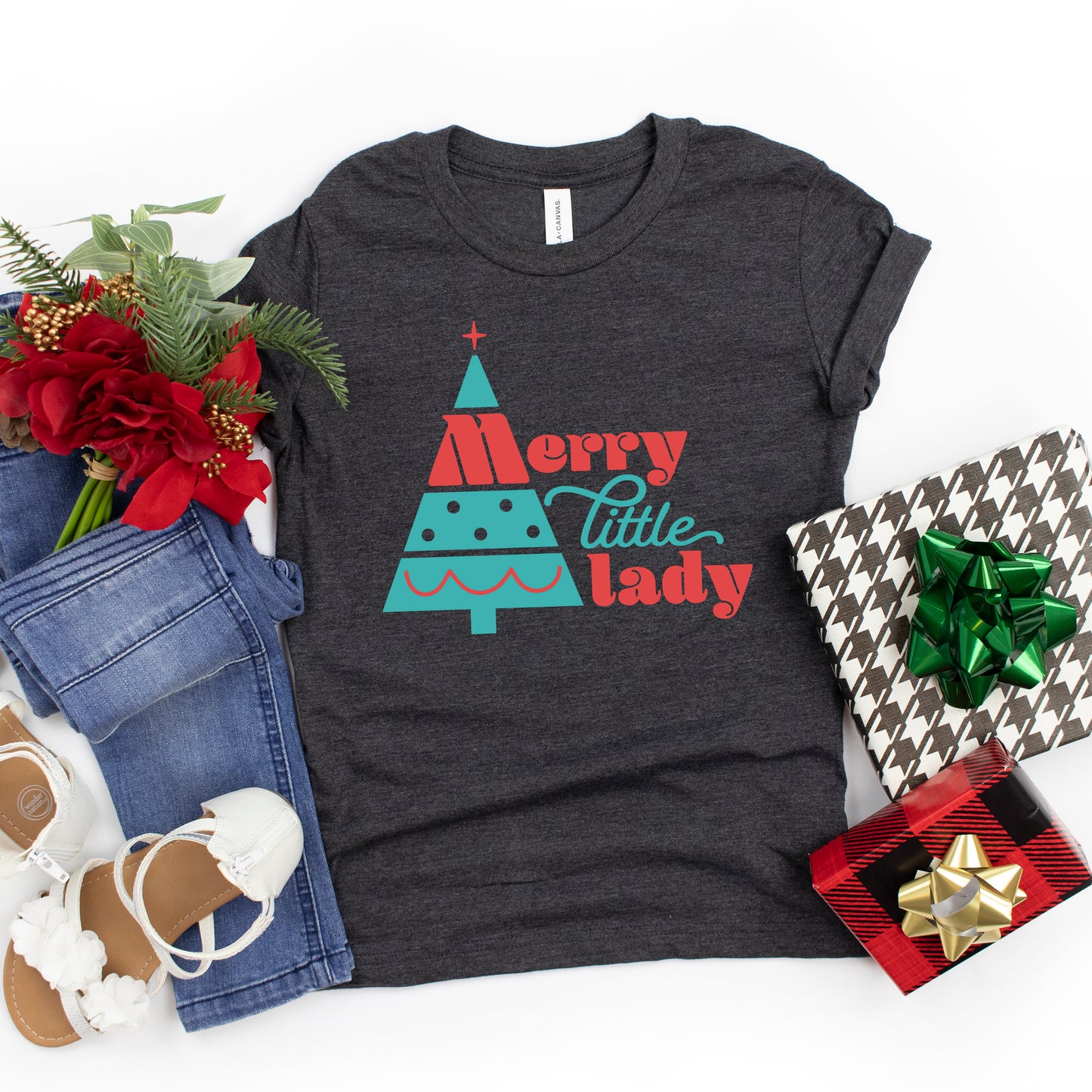 Merry Little Lady | Youth Graphic Short Sleeve Tee