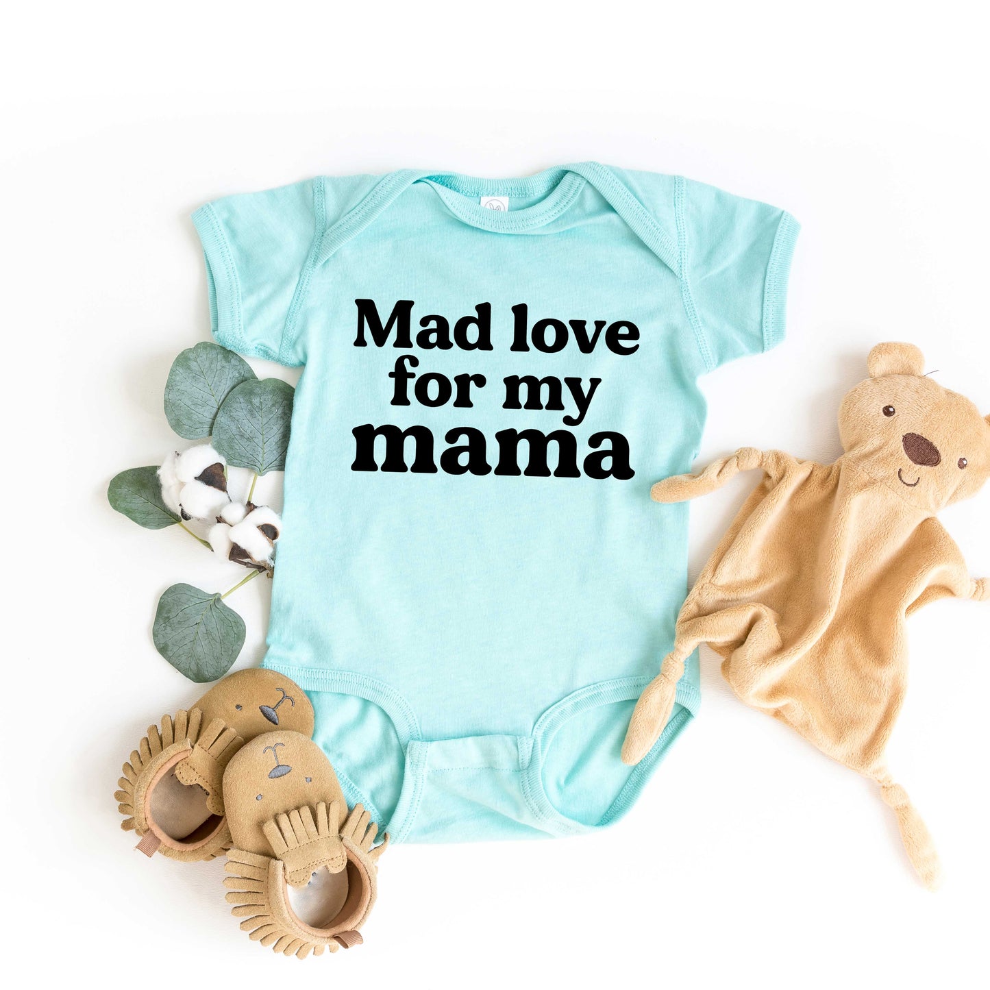 Mad Love For My Mama | Baby Graphic Short Sleeve Onesie