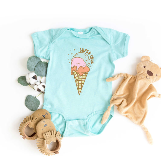 Super Cool Ice Cream | Baby Graphic Short Sleeve Onesie