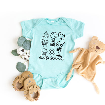 Hello Summer Chart | Baby Graphic Short Sleeve Onesie