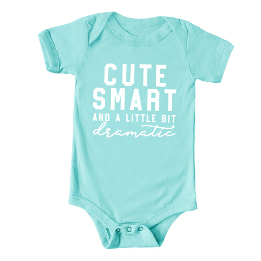 Cute Smart Dramatic | Baby Graphic Short Sleeve Onesie