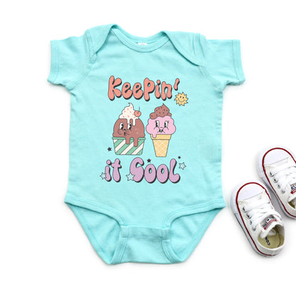 Keepin' It Cool Ice Cream | Baby Graphic Short Sleeve Onesie