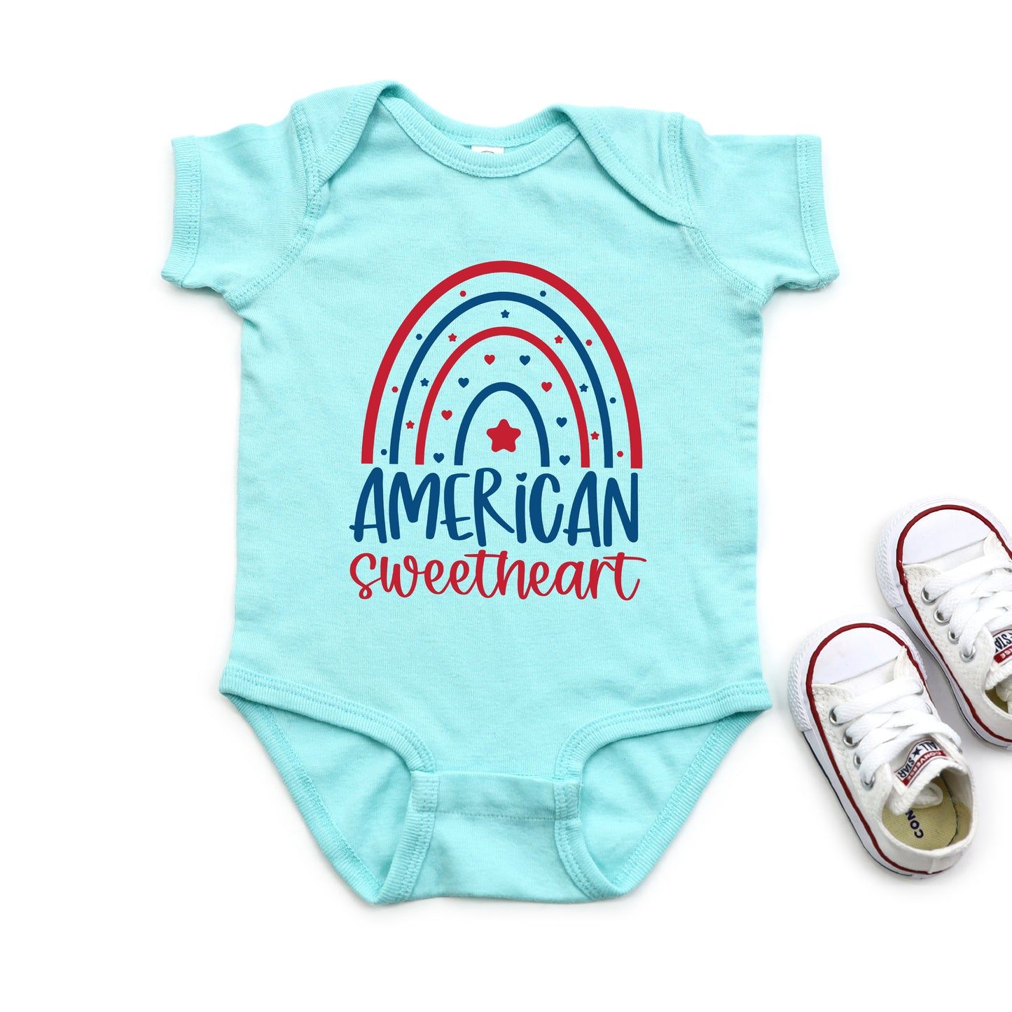 American Sweetheart Rainbow | Baby Graphic Short Sleeve Onesie