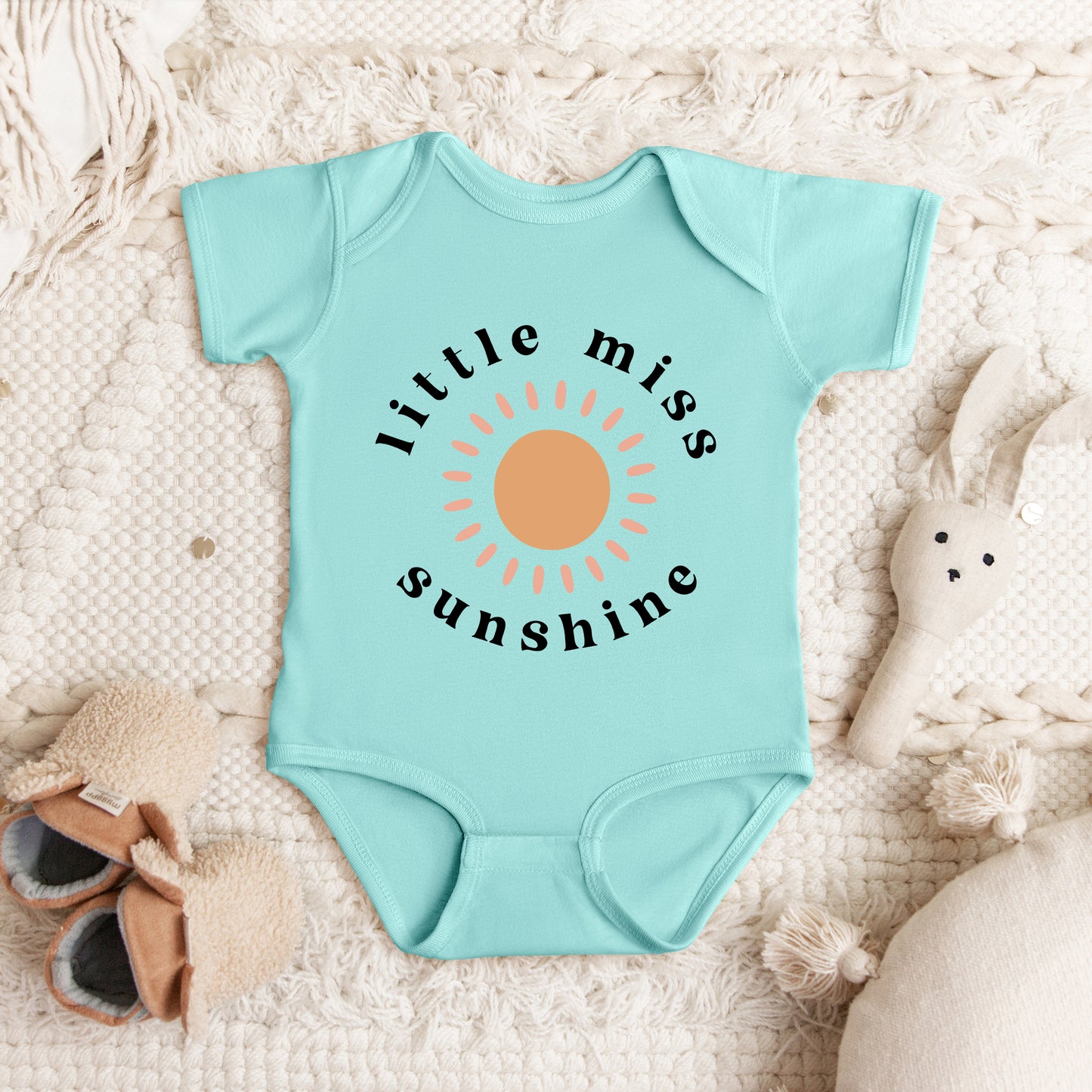 Little Miss Sunshine Sun | Baby Graphic Short Sleeve Onesie