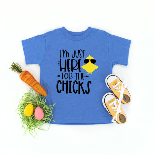 I'm Just Here For The Chicks | Toddler Graphic Short Sleeve Tee