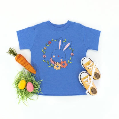 Easter Bunny Flower Wreath | Toddler Graphic Short Sleeve Tee