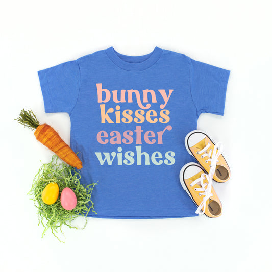 Bunny Kisses Easter Wishes | Toddler Graphic Short Sleeve Tee