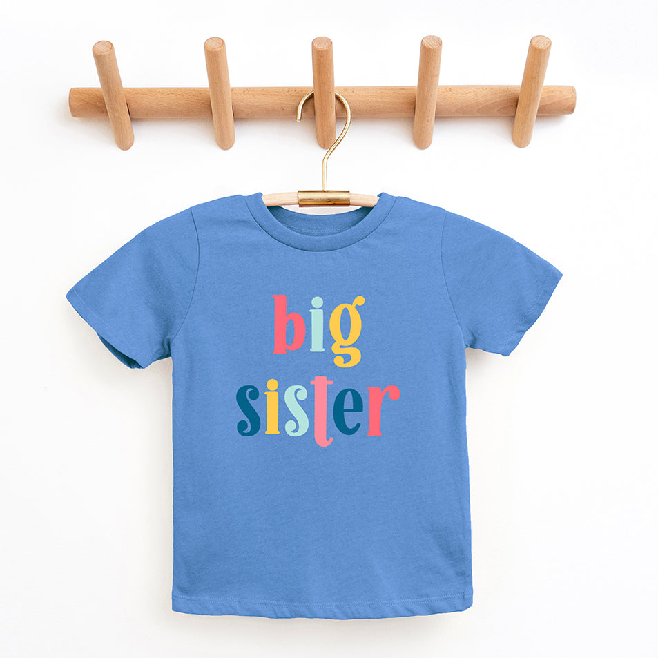 Big Sister Colorful | Toddler Graphic Short Sleeve Tee