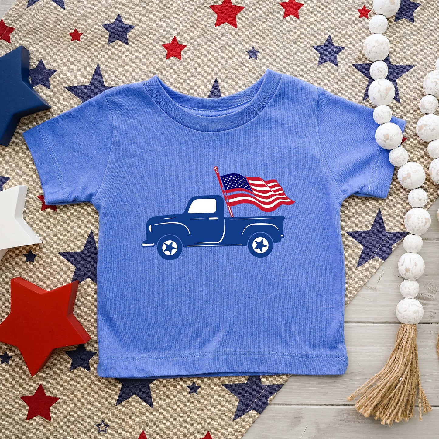 Truck With Flag | Youth Graphic Short Sleeve Tee
