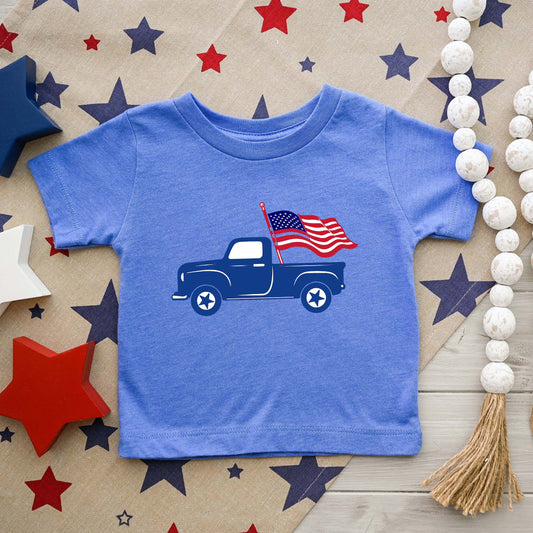 Truck With Flag | Toddler Graphic Short Sleeve Tee