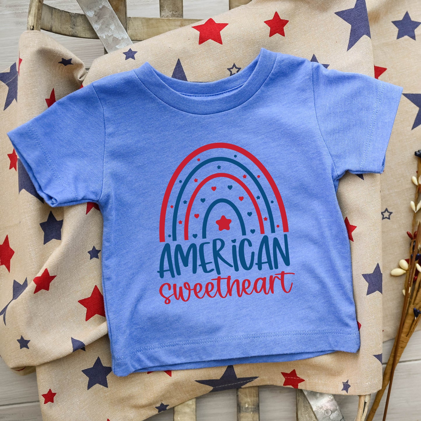 American Sweetheart Rainbow | Toddler Graphic Short Sleeve Tee