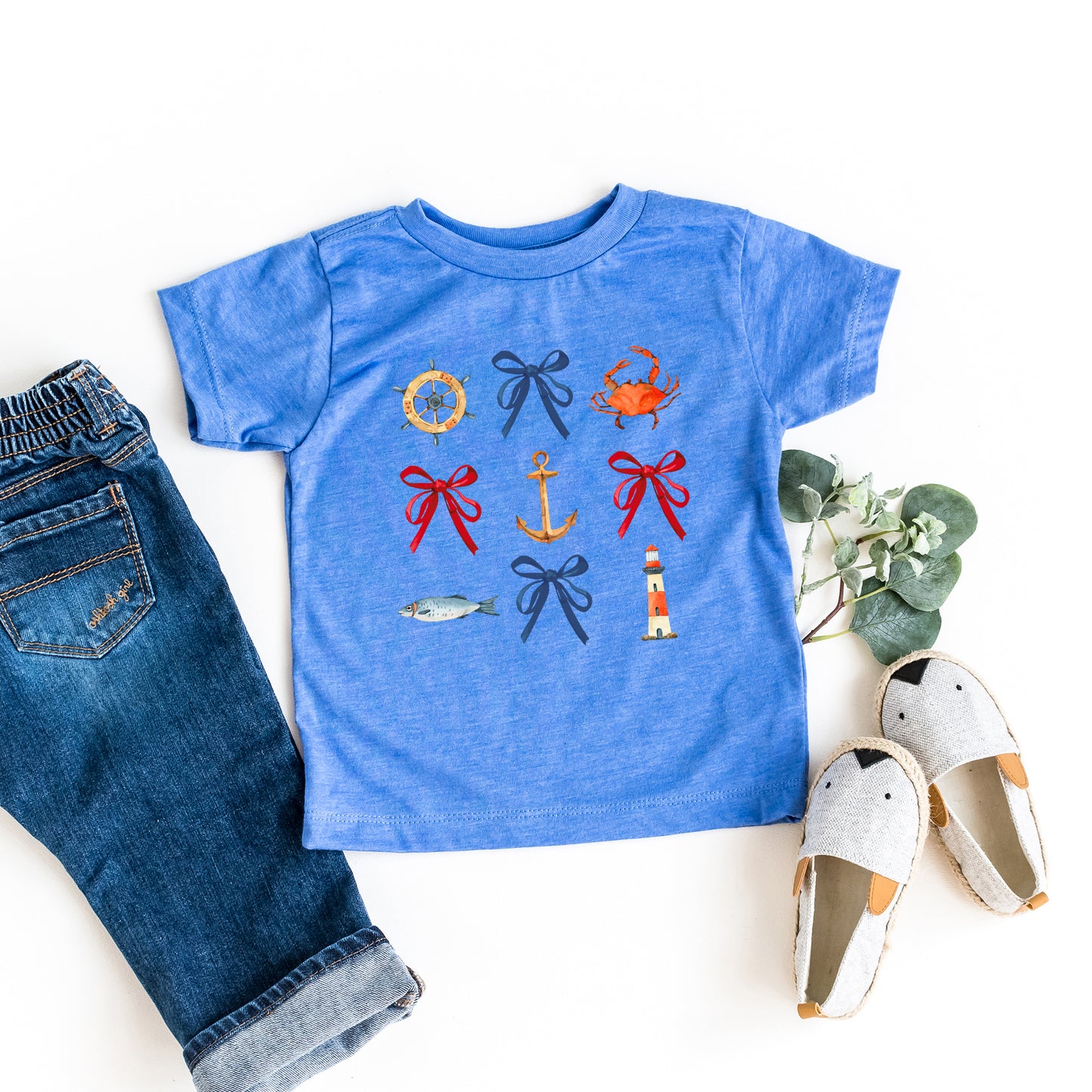 Coquette Nautical Collage | Toddler Graphic Short Sleeve Tee
