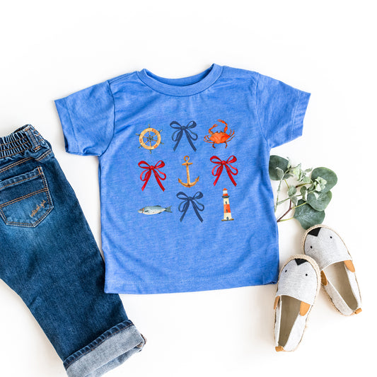 Coquette Nautical Collage | Toddler Graphic Short Sleeve Tee