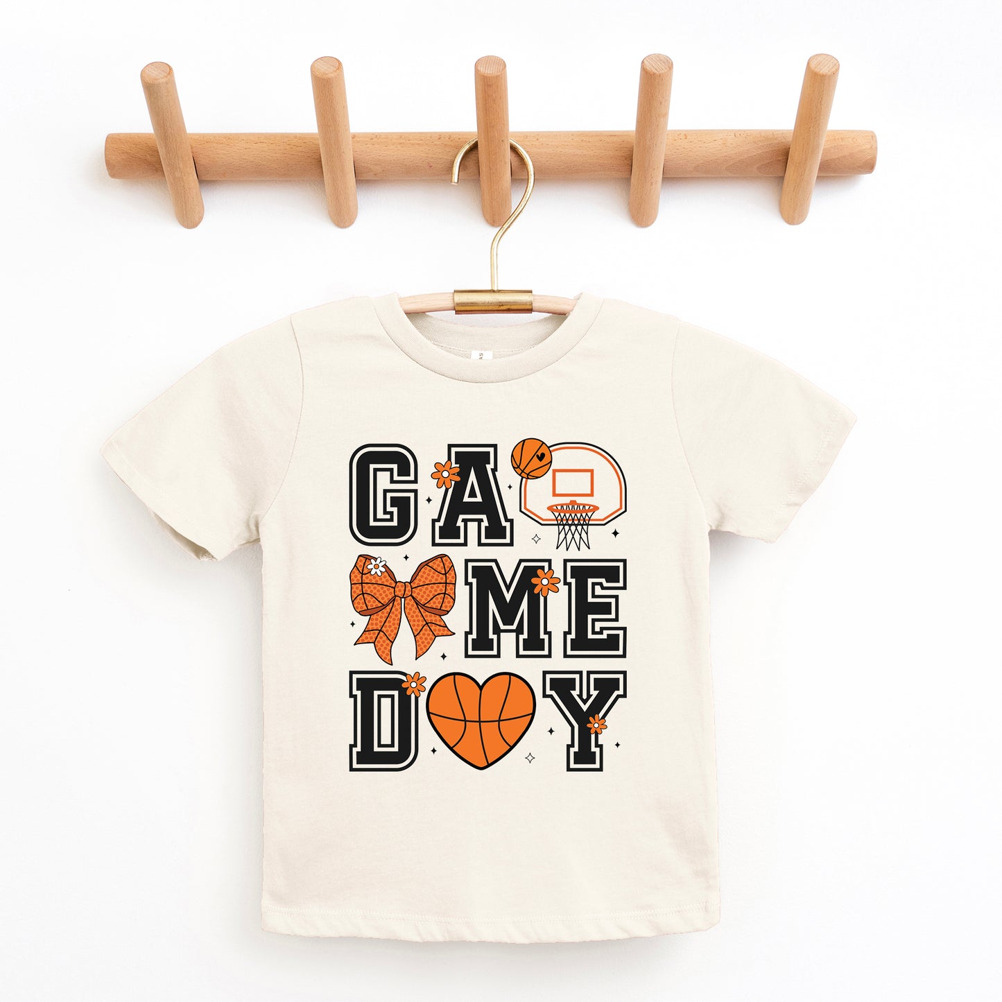 Basketball Game Day Coquette | Youth Graphic Short Sleeve Tee