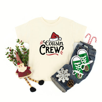 Cousin Crew Santa Hat | Toddler Graphic Short Sleeve Tee