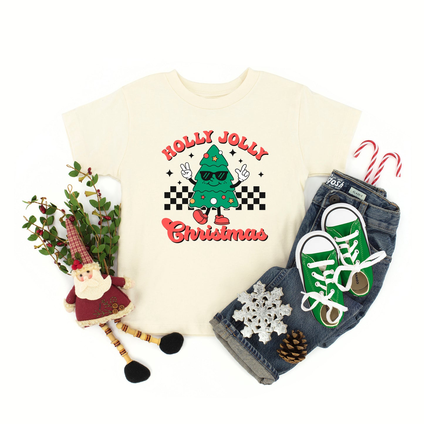 Holly Jolly Christmas Tree | Toddler Graphic Short Sleeve Tee