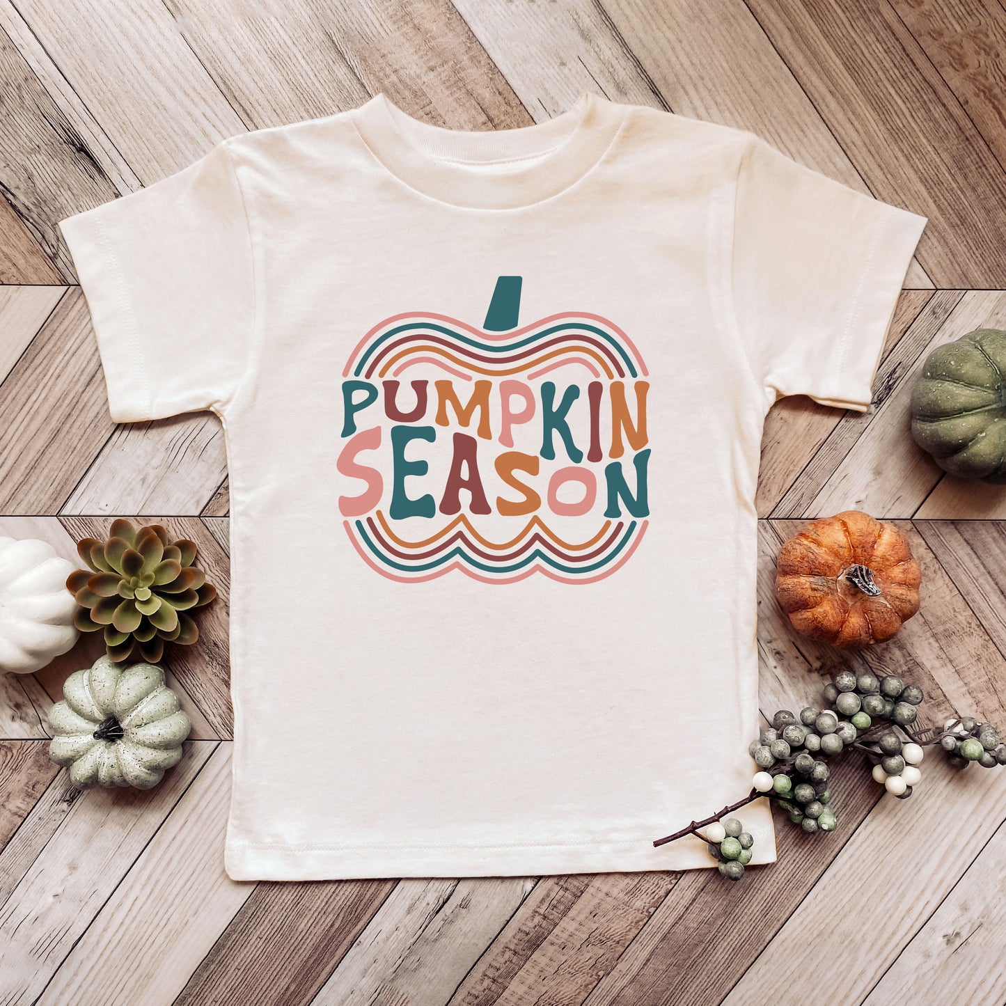 Retro Pumpkin Season | Toddler Graphic Short Sleeve Tee