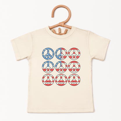 Peace Signs Flag | Toddler Graphic Short Sleeve Tee