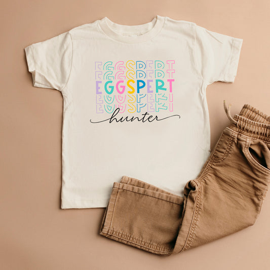 Eggspert Hunter Stacked | Youth Graphic Short Sleeve Tee