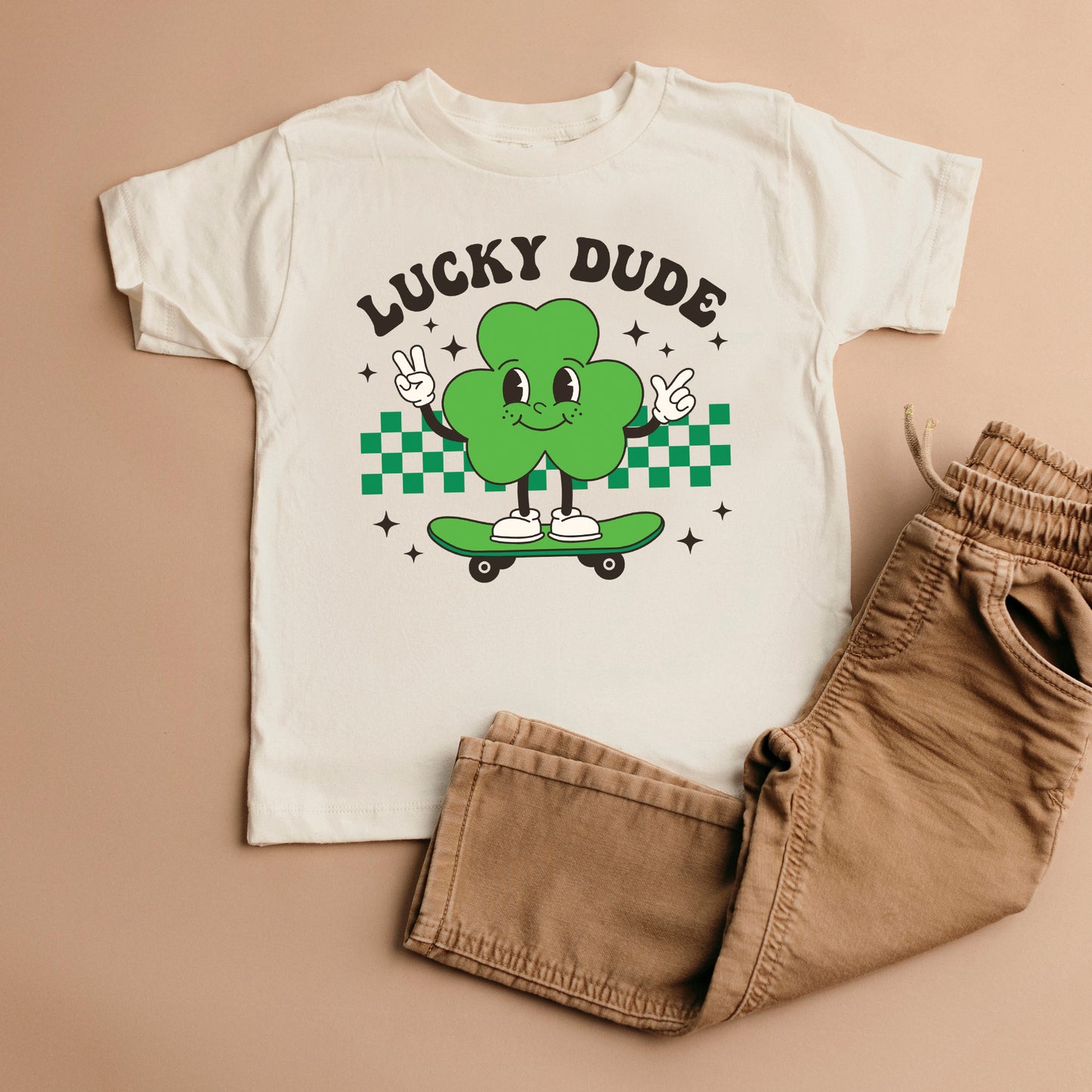 Lucky Dude Skateboard | Toddler Graphic Short Sleeve Tee