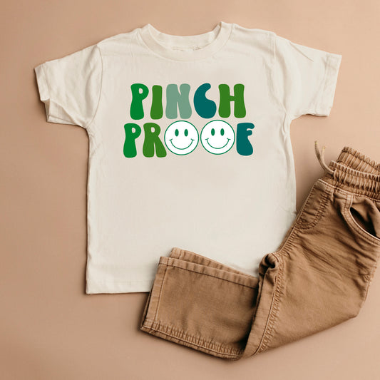 Pinch Proof Smiley Face | Toddler Graphic Short Sleeve Tee