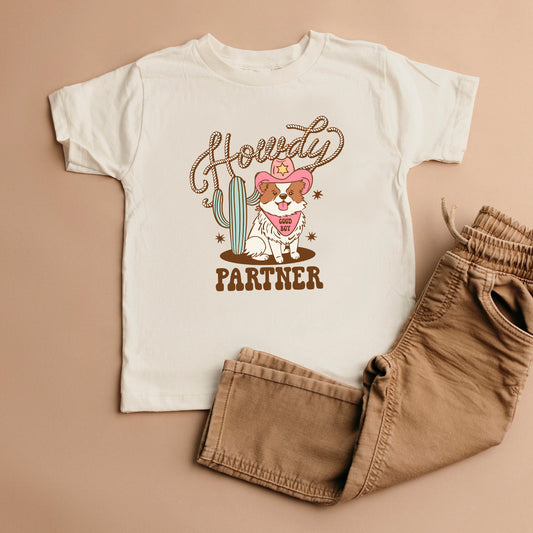 Howdy Partner Dog | Toddler Graphic Short Sleeve Tee