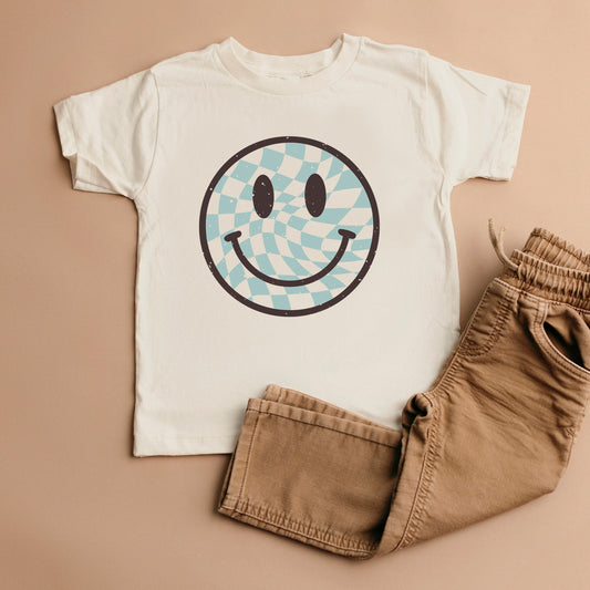 Checker Board Smiley Face | Toddler Graphic Short Sleeve Tee