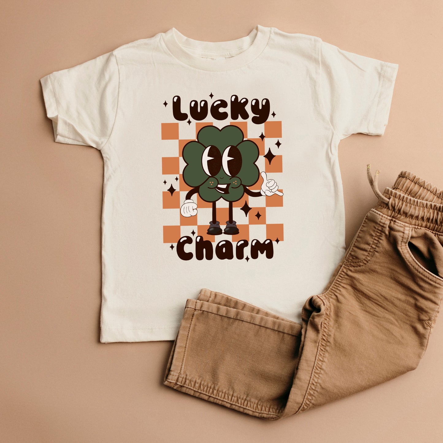 Lucky Charm Checkered | Toddler Graphic Short Sleeve Tee