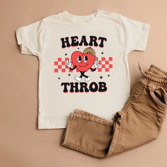 Checkered Heart Throb | Toddler Graphic Short Sleeve Tee