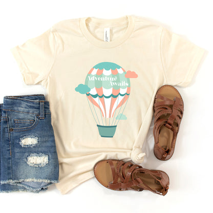 Adventure Awaits Clouds | Toddler Graphic Short Sleeve Tee