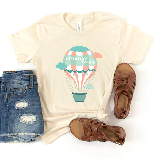 Adventure Awaits Clouds | Toddler Graphic Short Sleeve Tee