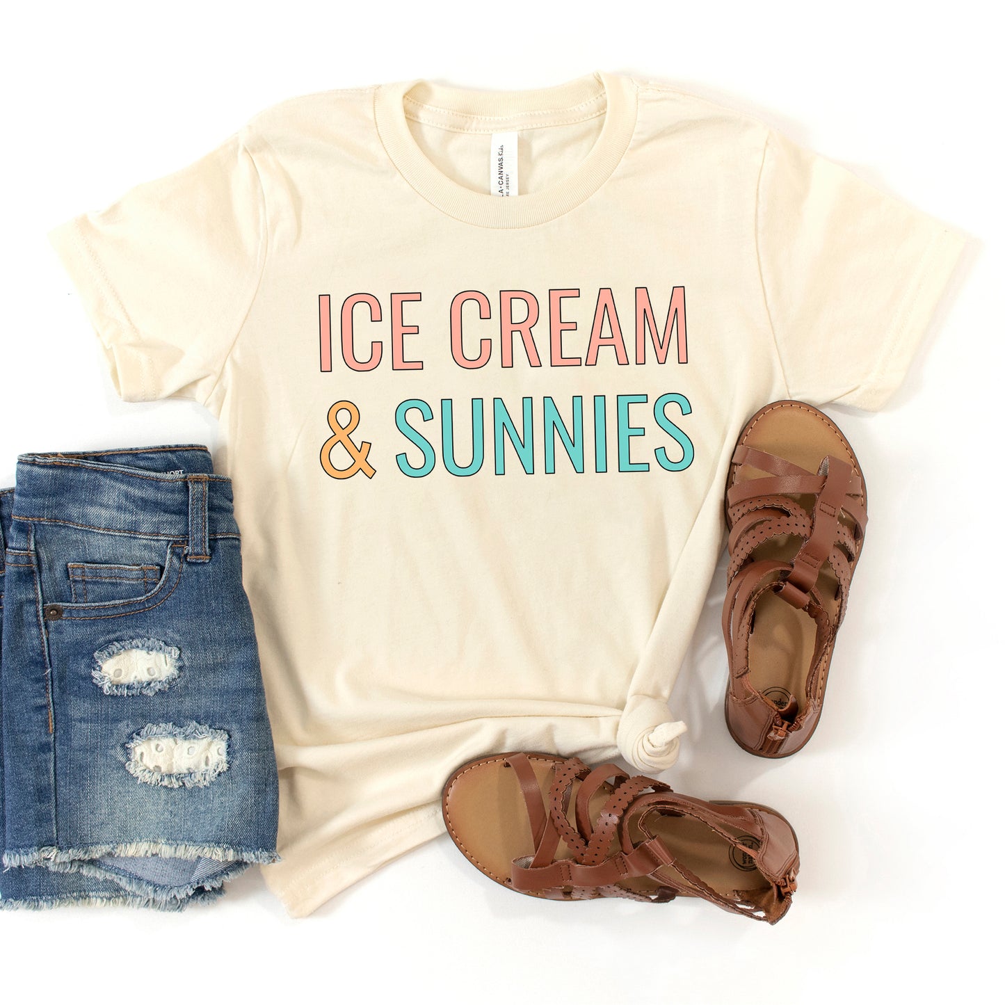 Ice Cream And Sunnies | Youth Graphic Short Sleeve Tee