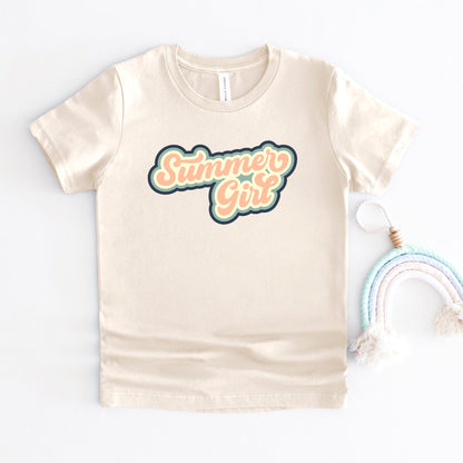 Summer Girl Retro | Youth Graphic Short Sleeve Tee