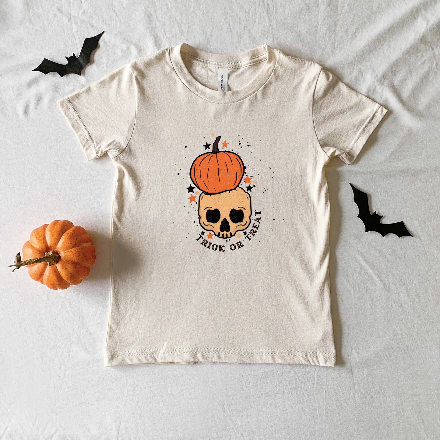 Trick Or Treat Skull | Toddler Graphic Short Sleeve Tee