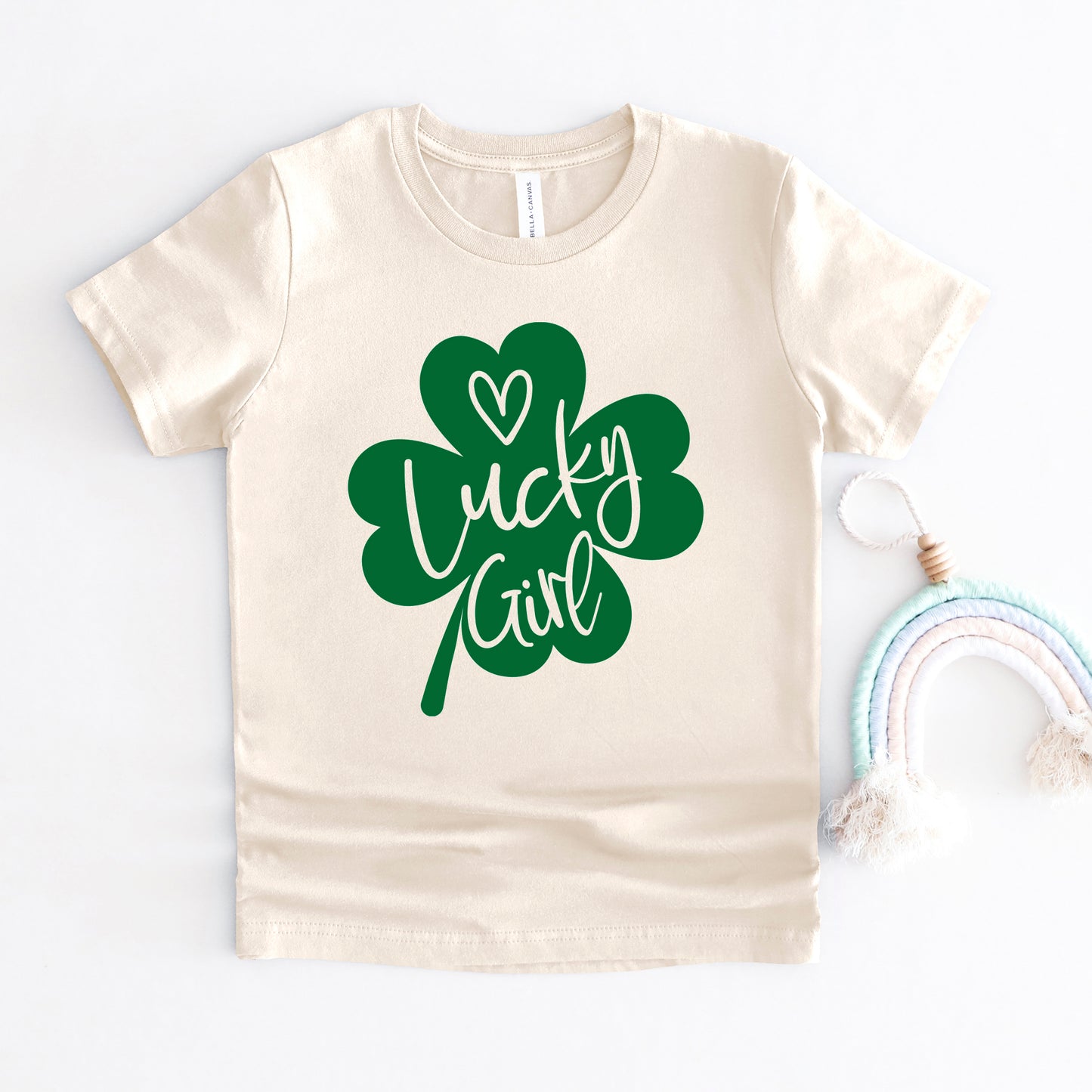 One Lucky Girl Heart | Youth Graphic Short Sleeve Tee