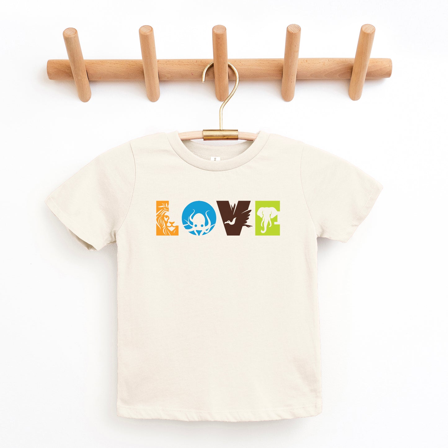 Love With Animal Letters | Youth Graphic Short Sleeve Tee