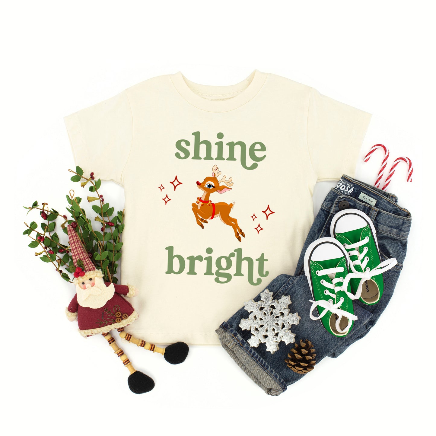 Shine Bright Deer | Toddler Graphic Short Sleeve Tee