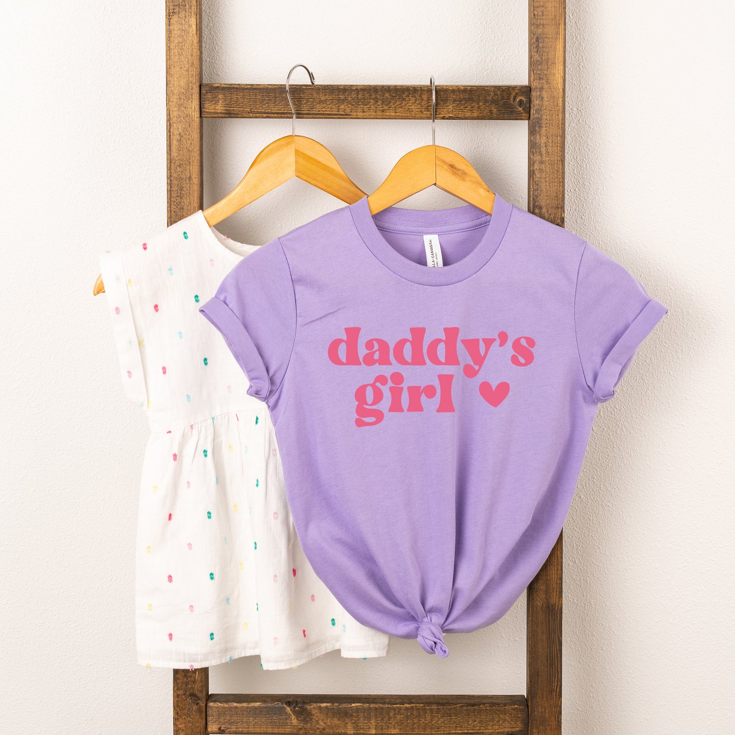 Daddy's Girl Heart | Youth Graphic Short Sleeve Tee