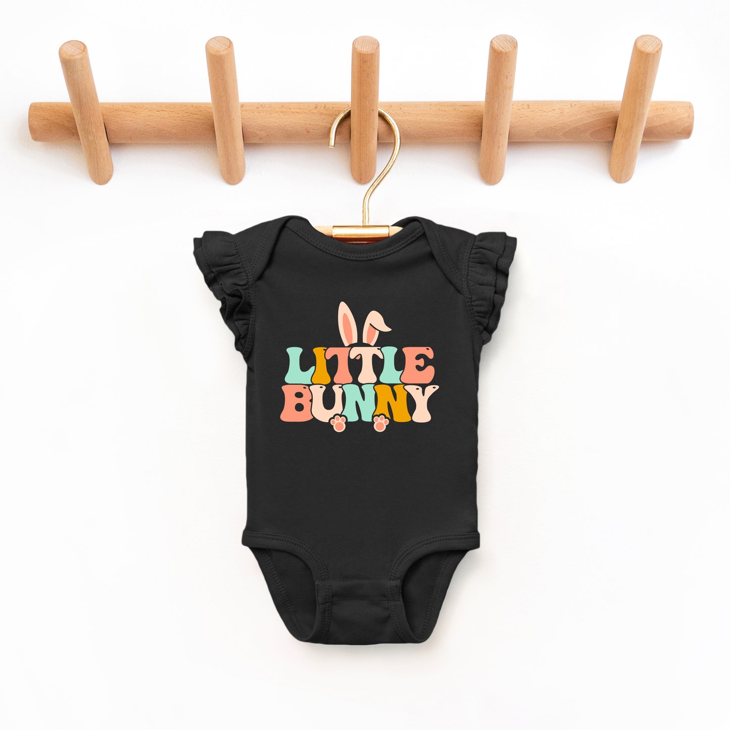 Little Bunny Ears | Baby Graphic Flutter Sleeve Onesie