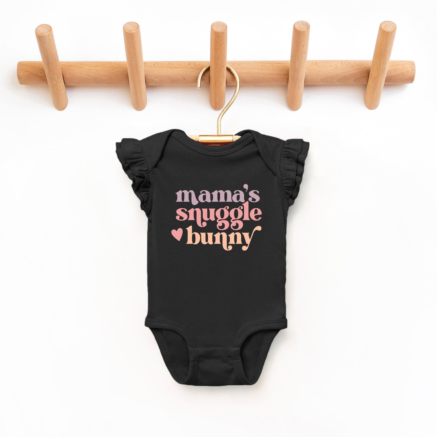 Mama's Snuggle Bunny | Baby Graphic Flutter Sleeve Onesie