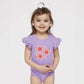 Hippy Flower Valentine | Baby Graphic Flutter Sleeve Onesie