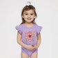 Candy Heart Smile Solid | Baby Graphic Flutter Sleeve Onesie