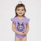 Don't Worry Be Hoppy Smiley Bunny | Baby Graphic Flutter Sleeve Onesie